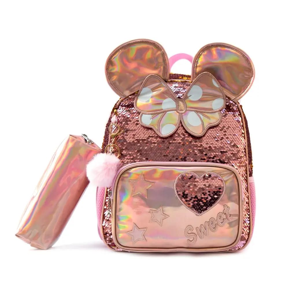 Minnie Rugzak Roze met Pailletten en Strik