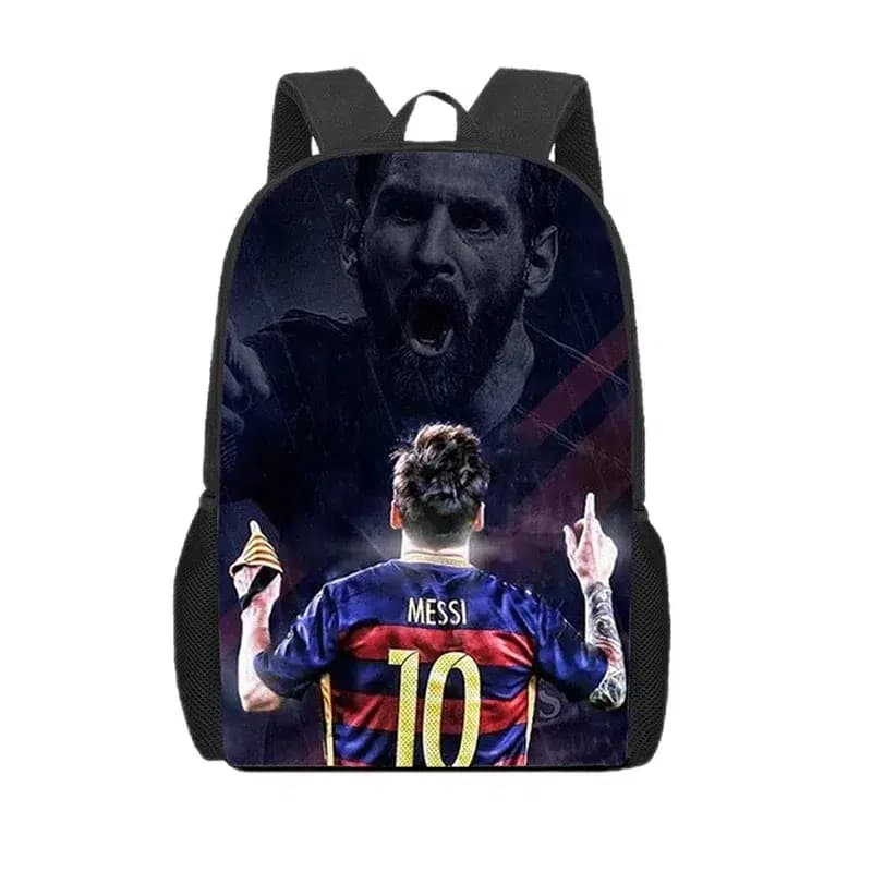Rugzak Messi Blauw Rood Voetbal Design