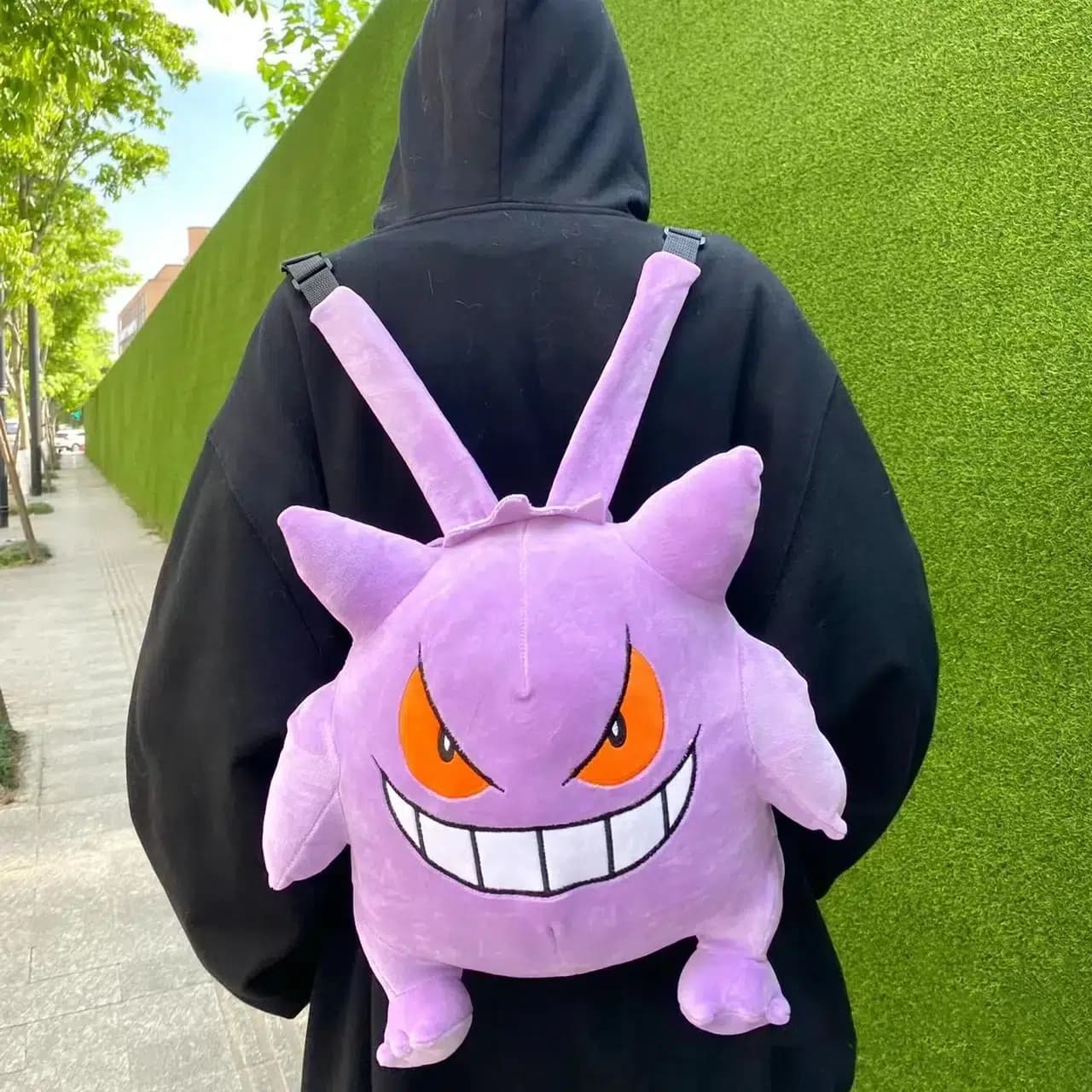 Paarse Pokémon Gengar Rugzak van Pluche