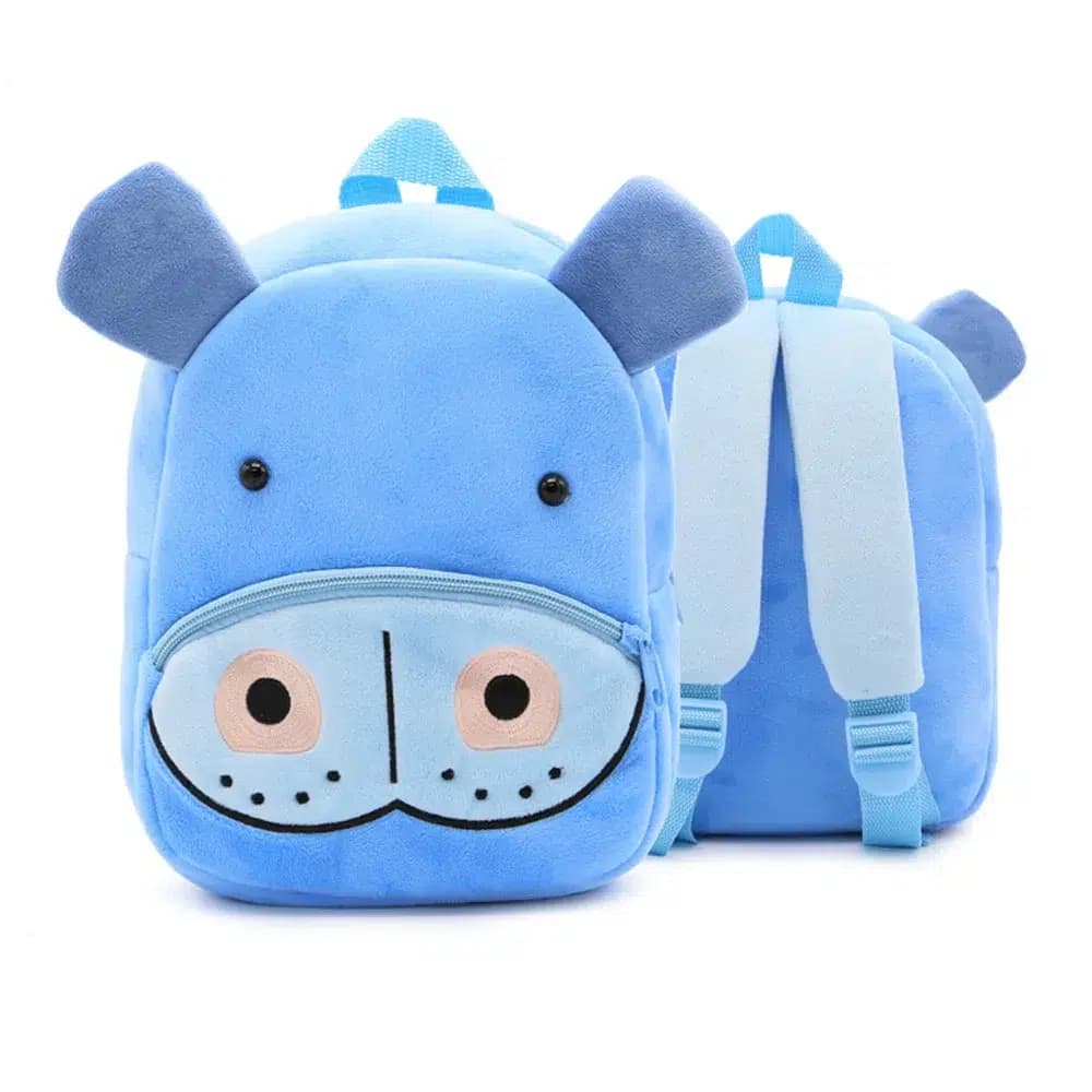 Blauwe Kinder Rugzak Hippopotamus Design
