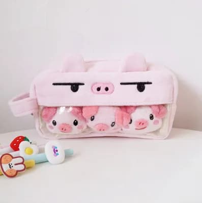 Kawaii Pennenzak Met Dierenfiguren en Handvat