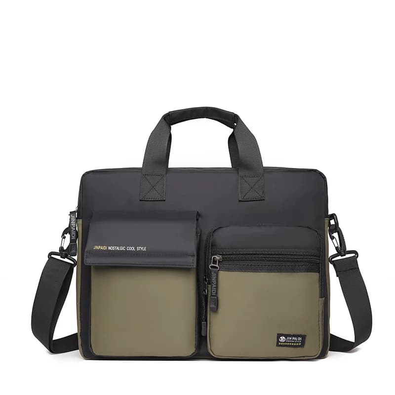 Moderne en Functionele Schoudertas met Pockets (Model: Groen)