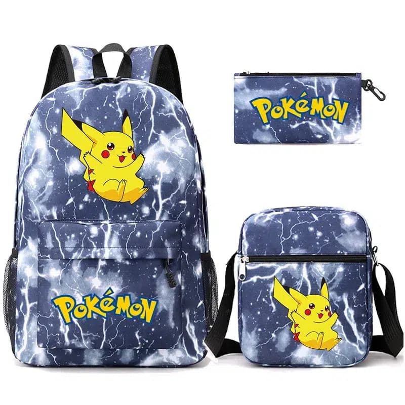 Pokémon Rugzak Set met Pikachu Design (Model: Bliksem)