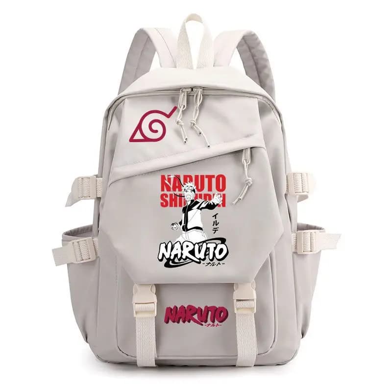 Naruto Rugzak Beige met Rode Details