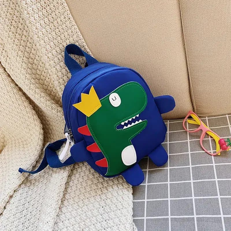 Groene Kinder Rugzak met Dino Design (Model: Blauw)