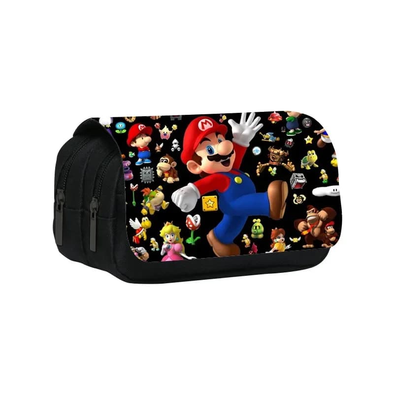 Mario Etui met Meerdere Vakken Zwart