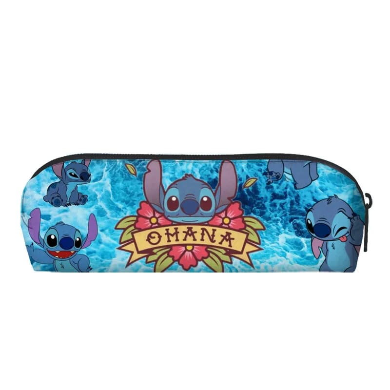 Stitch Pennenzak Blauw en Roze Design