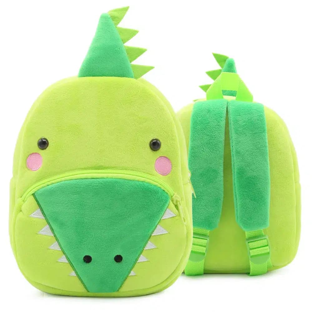 Groene Kinder Rugzak Met Dino Ontwerp
