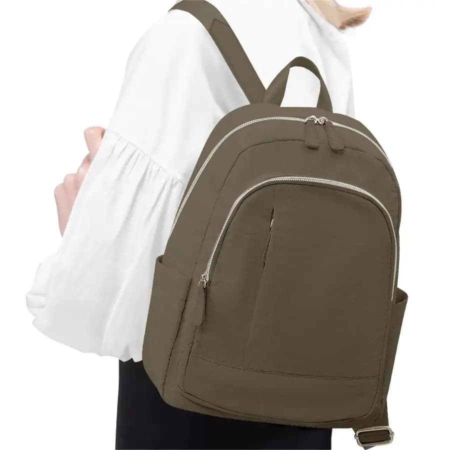 Moderne compacte rugzak crème of zwart (Model: Bruin)