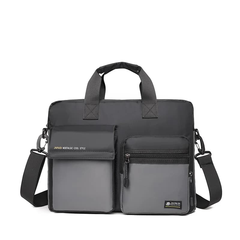 Moderne en Functionele Schoudertas met Pockets (Model: Grijs)