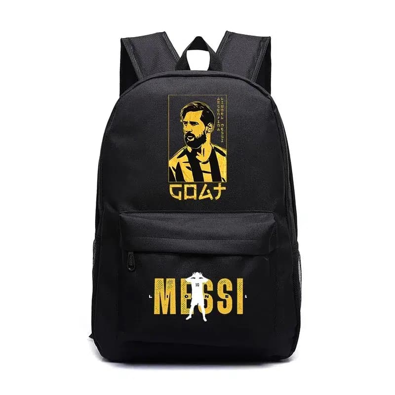 Zwarte rugzak met gouden Messi details