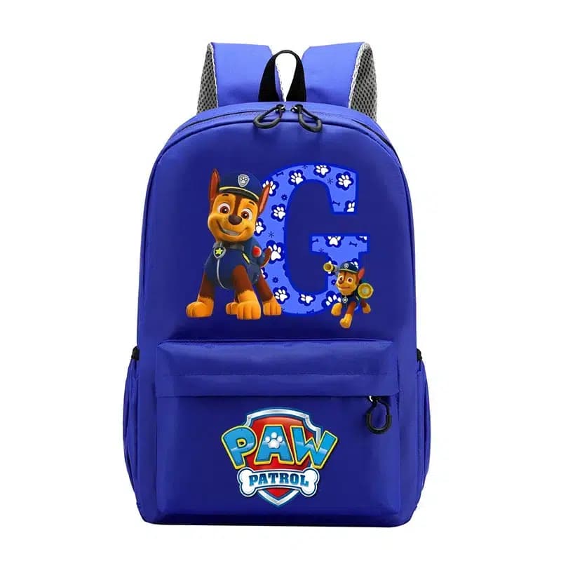 Paw Patrol Rugzak Blauw Met Pootafdrukken (Model: G)