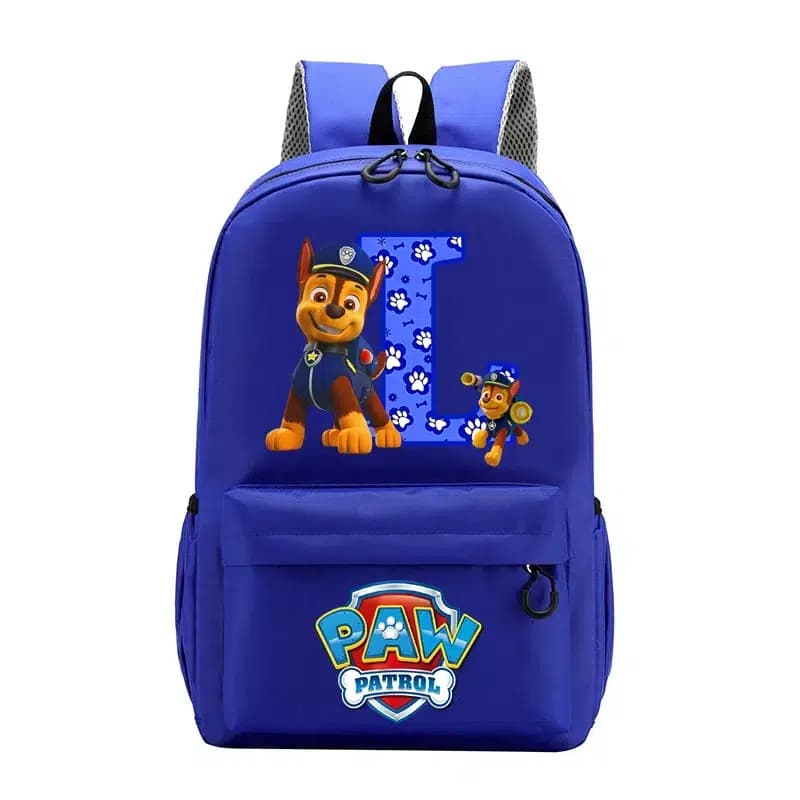 Paw Patrol Rugzak Blauw Met Pootafdrukken (Model: L)