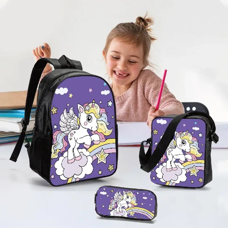 Schoolset met Betoverende Eenhoorn Designs (Model: 2)