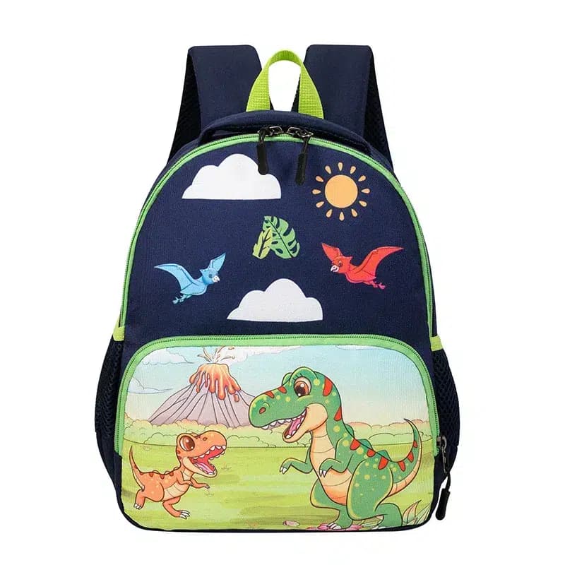Kinder Rugzak Dinosaurus Blauw Groen Design