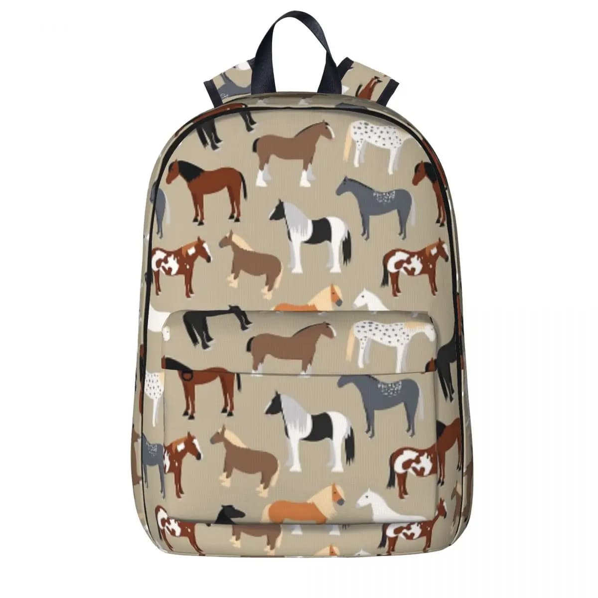 Kinder Rugzak Paardenprint Beige