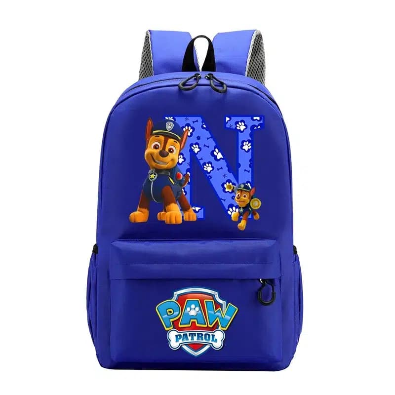 Paw Patrol Rugzak Blauw Met Pootafdrukken (Model: N)