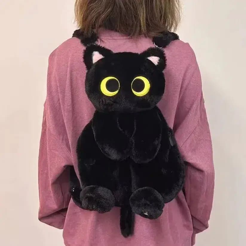 Zwarte Pluchen Rugzak Jiji Kiki's Bezorgservice