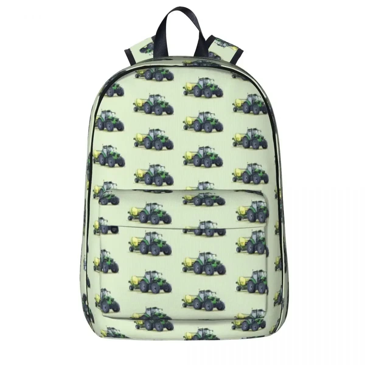 Kinderrugzak Beige met Groene Tractors