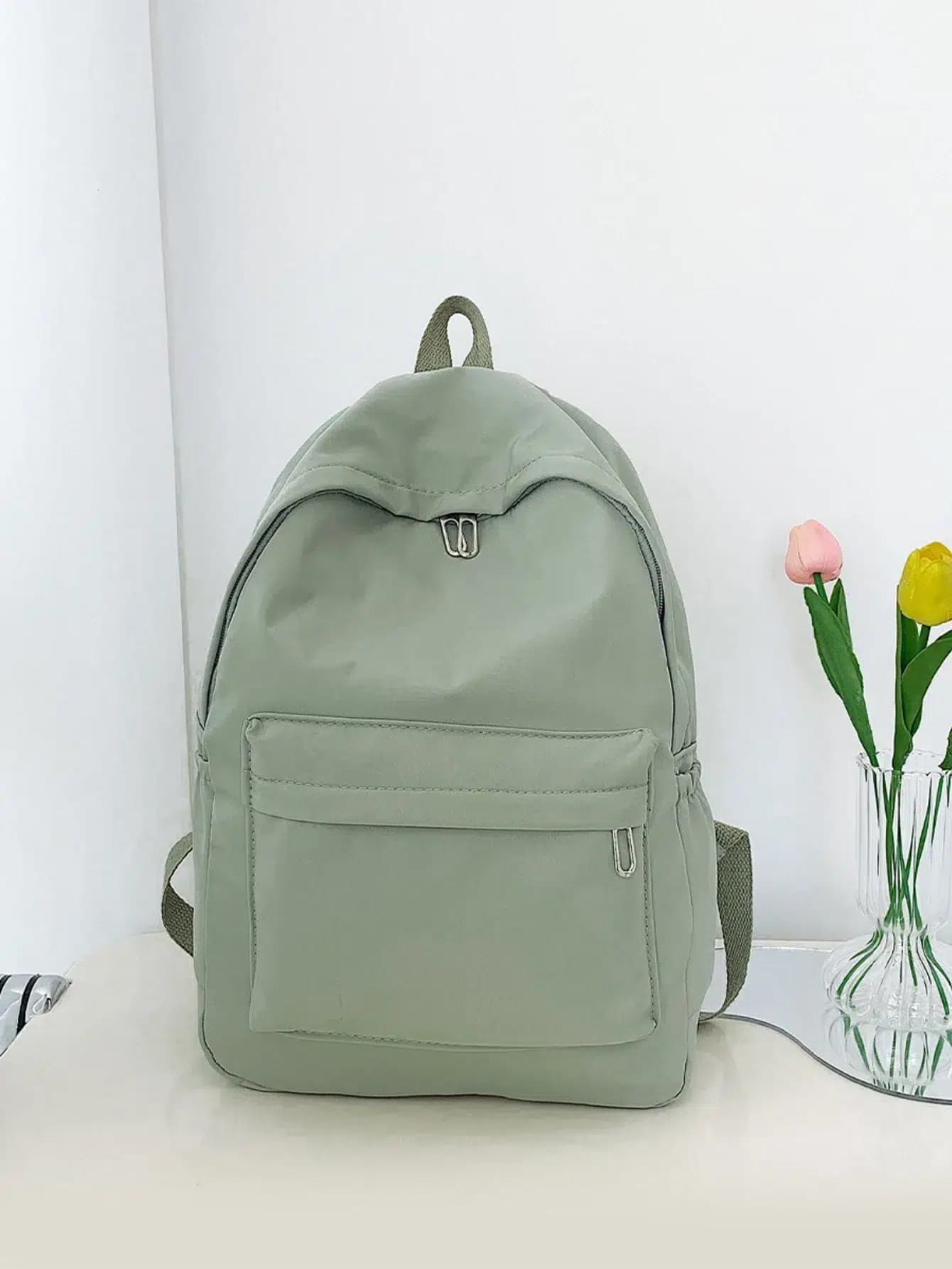 Minimalistische Rugzak met Praktische Indeling (Model: Lichtgroen)