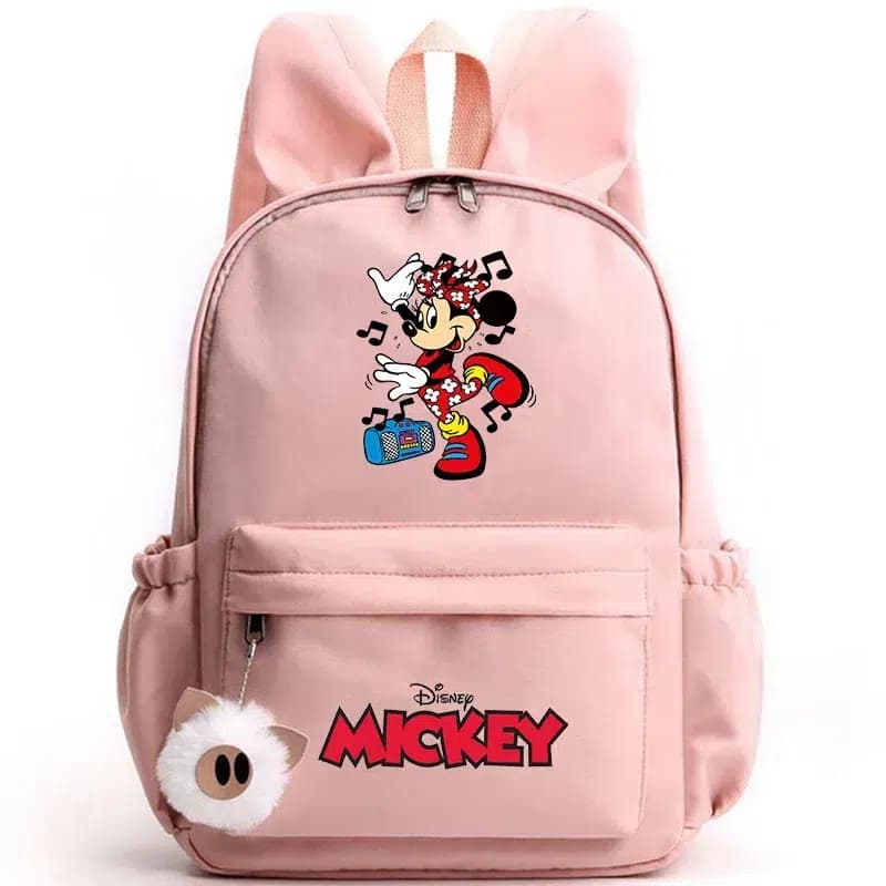Roze Minnie Mouse Rugzak met Muzikale Print