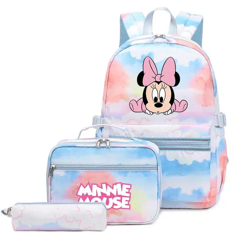 Minnie Mouse Rugtas Set Pastel Kinderen (Model: 4)