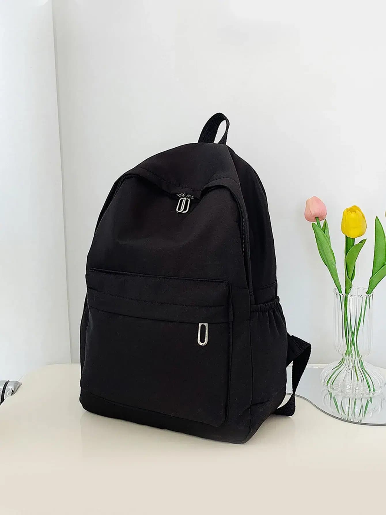 Minimalistische Rugzak met Praktische Indeling (Model: Zwart)