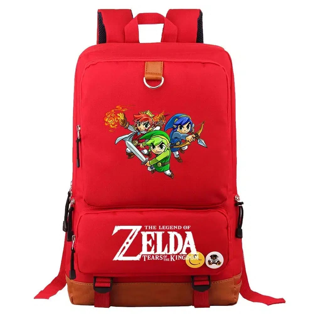 Rode Zelda Rugzak met Personages Illustratie