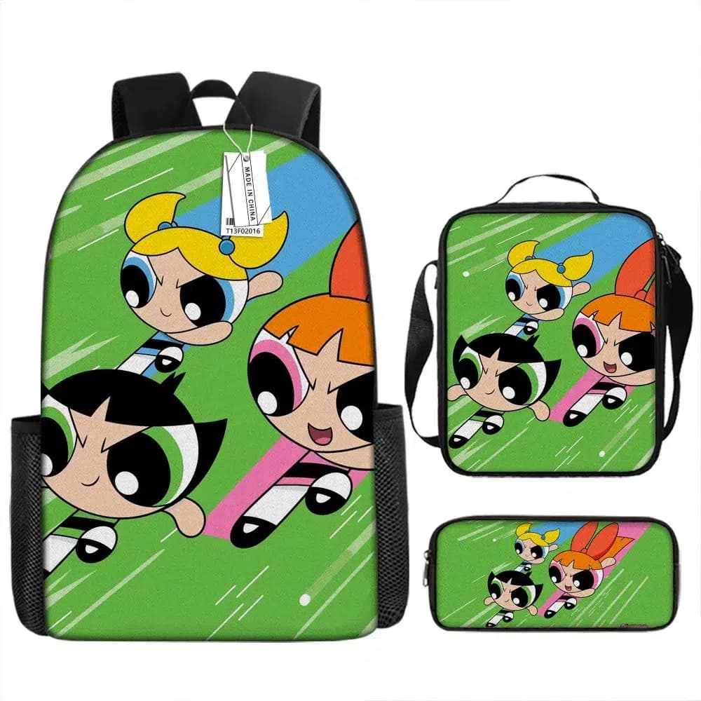 Powerpuff Girls Rugzak Set Kinderen (Model: 1)