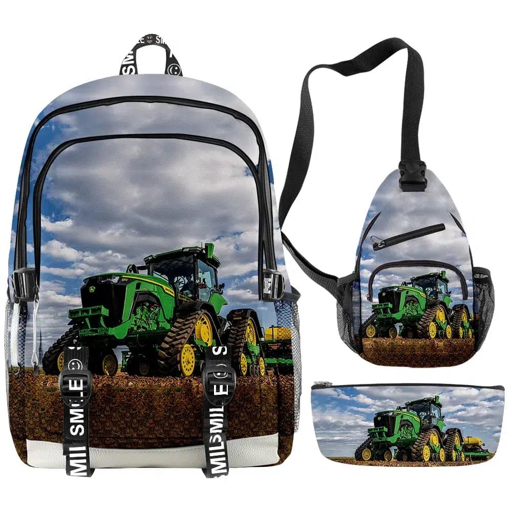 Schoolset met Tractors: Rugzak, Tas en Etui (Model: 1)