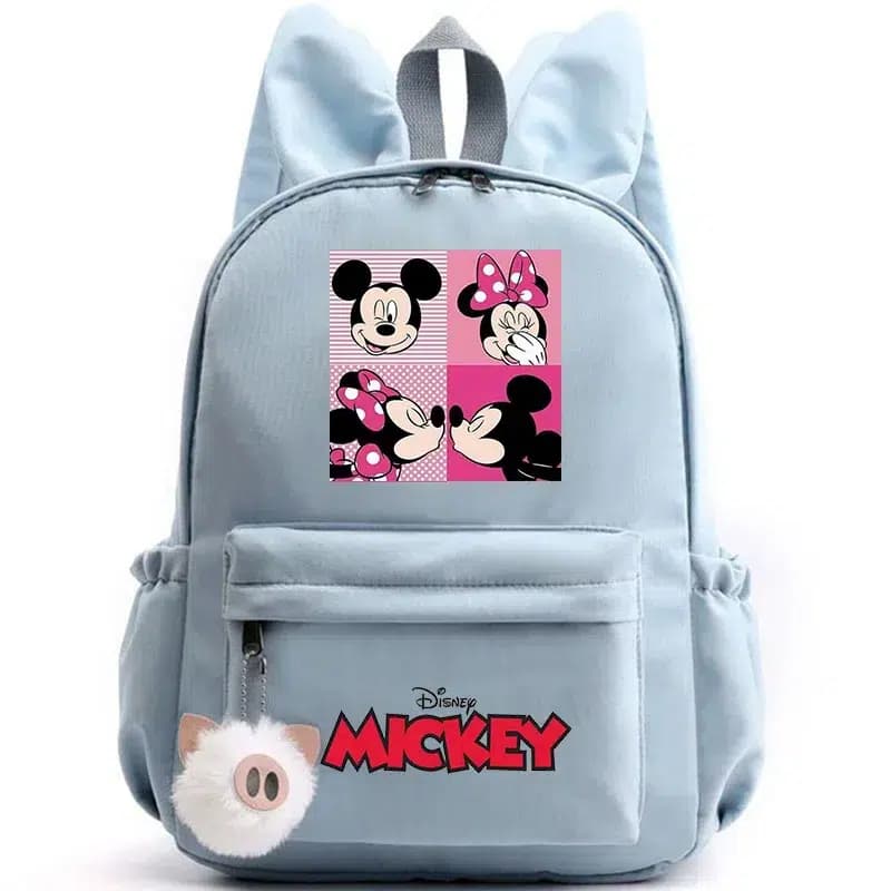 Blauwe Kinderrugzak Mickey en Minnie Disney