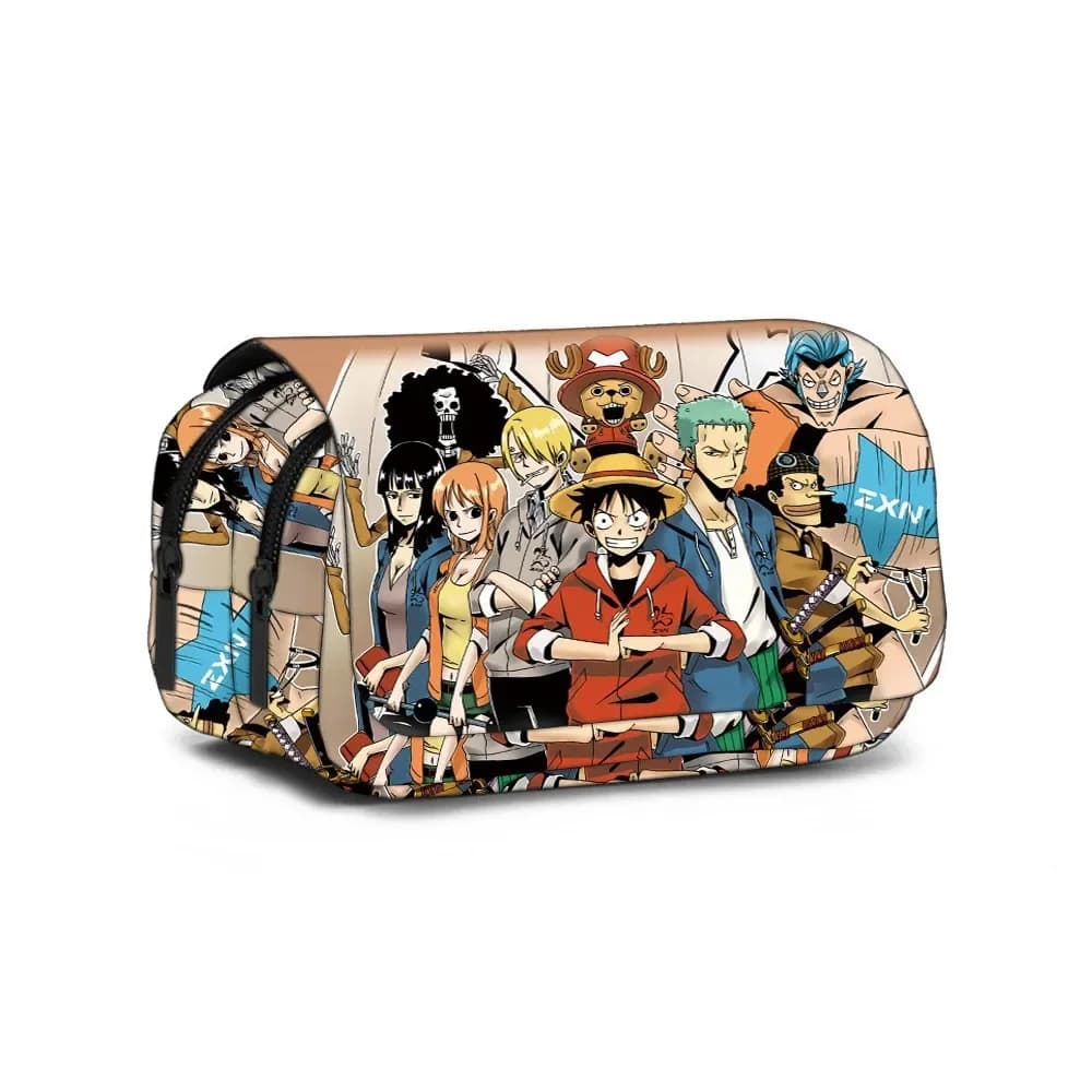 One Piece Etui Meerdere Personages Beige