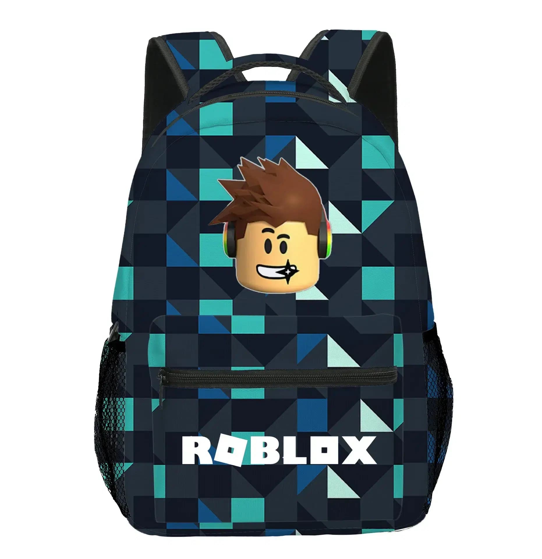 Roblox Rugzak Kinderen Blauw Geometrisch Design