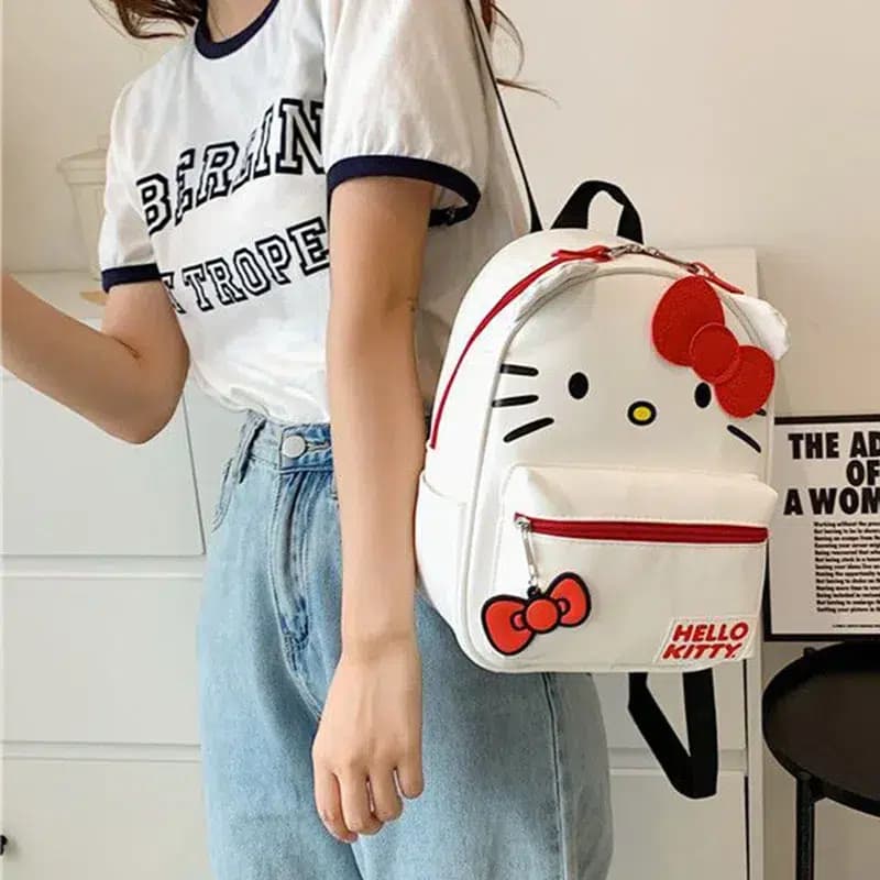 Hello Kitty Rugzak Wit Rood Kinderen