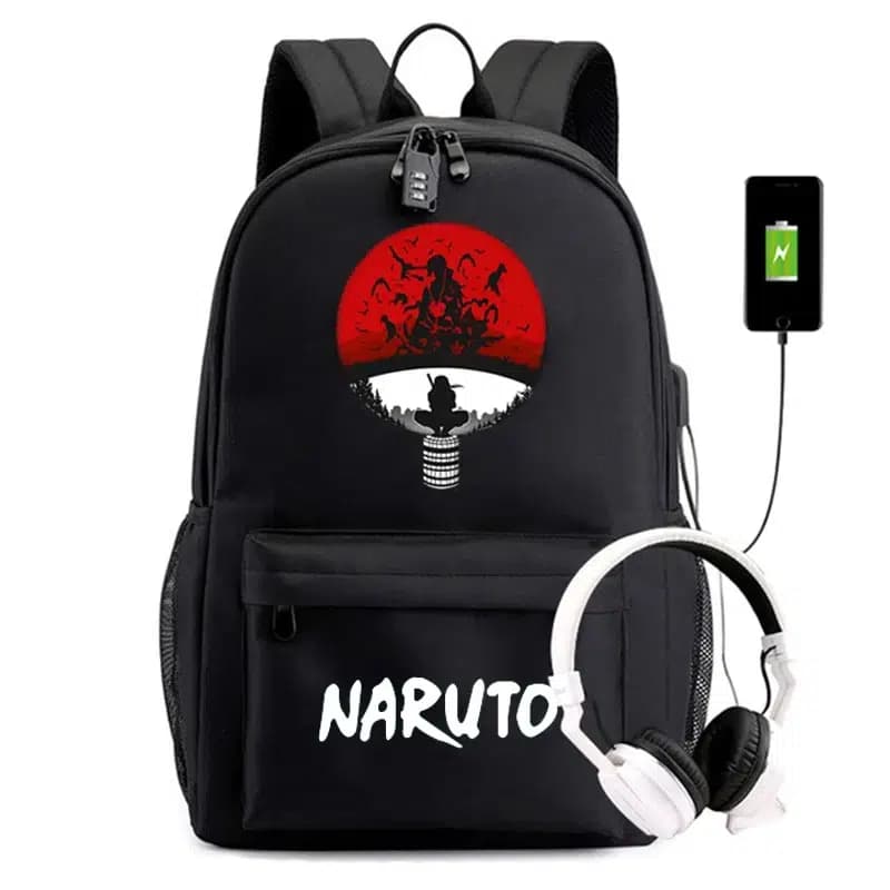 Naruto Rugzak Uchiha Clan Zwart Rood
