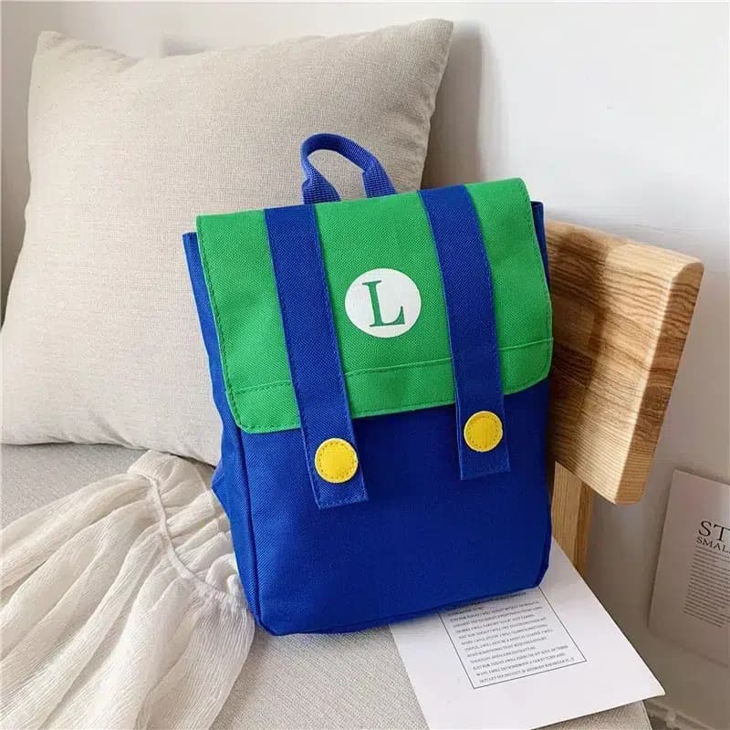 Mario en Luigi Rugzak voor Kinderen (Model: Groen)