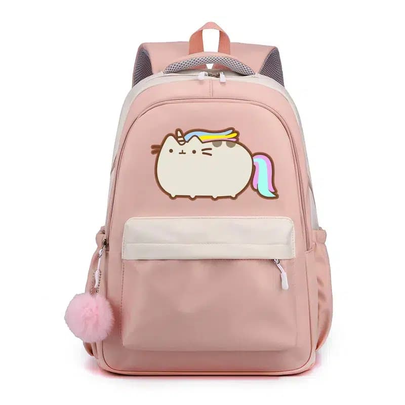 Kinder Rugzak Eenhoorn Kat Pastel Design (Model: Roze)