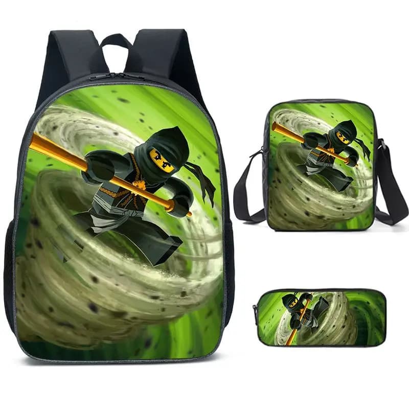 Ninjago Rugzak Set met Schoudertas en Etui (Model: 6)