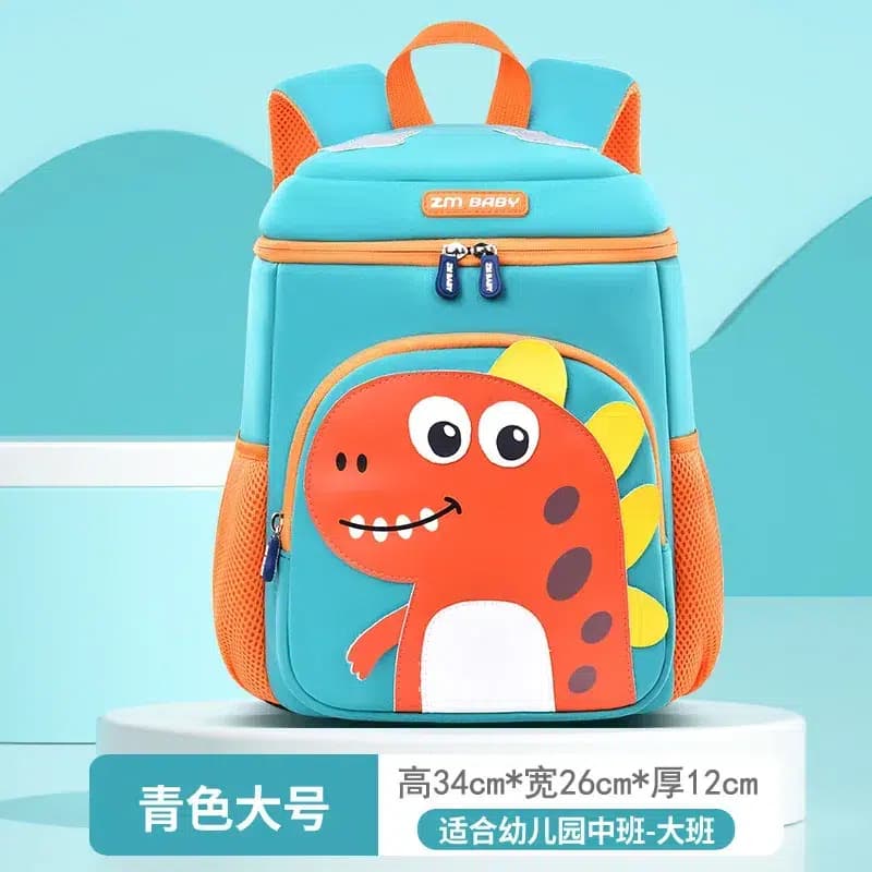 Kinderrugzak Dinosaurus Design Met Epines (Model: Blauw)