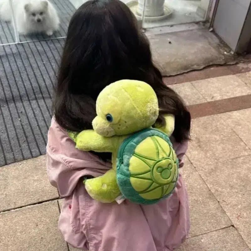 Groene Pluche Schildpad Rugzak voor Kinderen