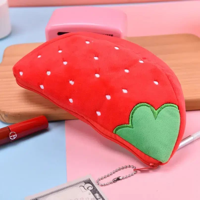Kawaii Etui Rood Met Groene Blad