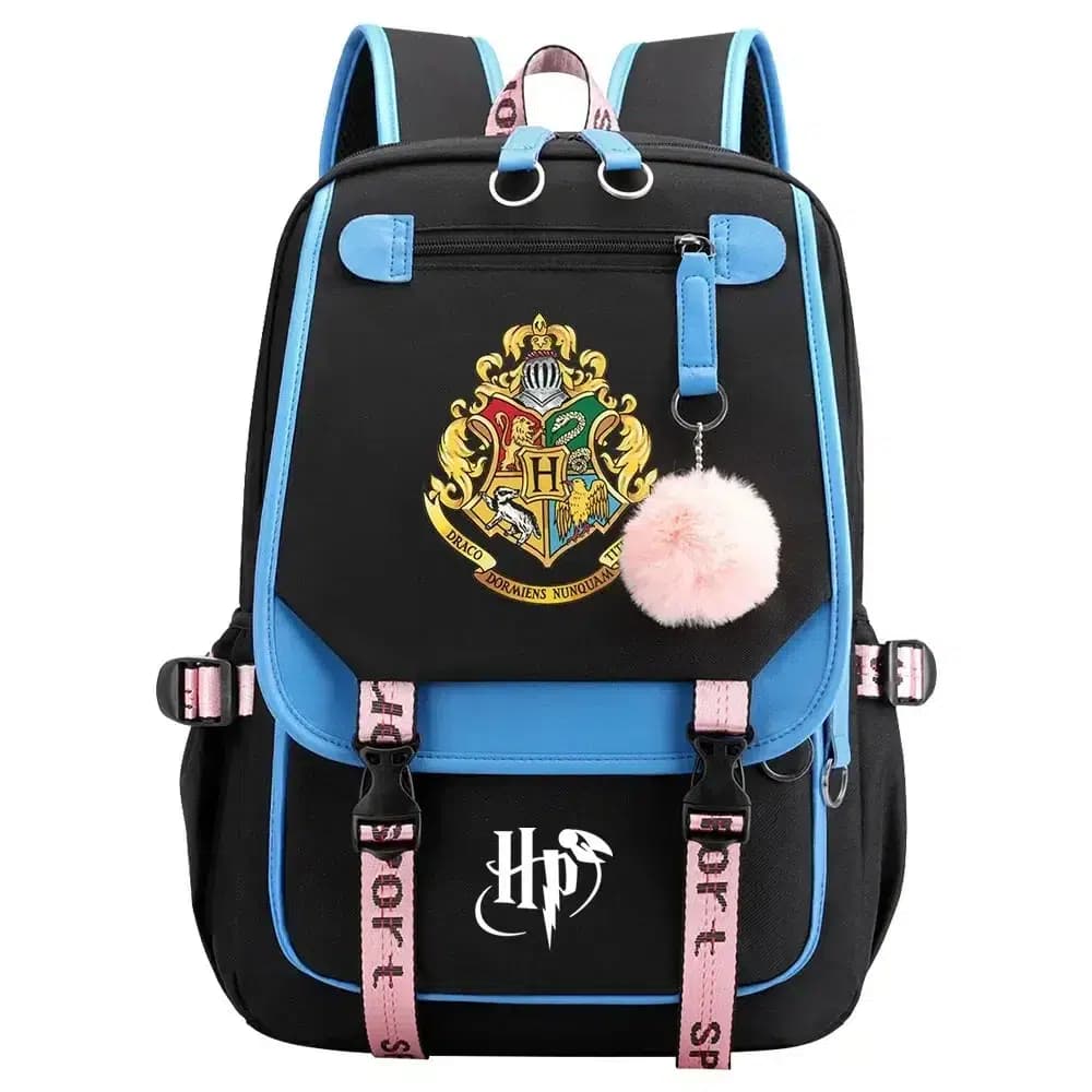 Harry Potter Rugzak Zwart met Blauw Accenten