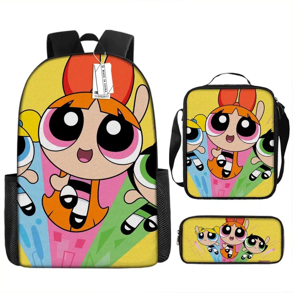 Powerpuff Girls Rugzak Set Kinderen (Model: 2)