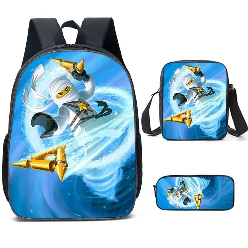 Ninjago Rugzak Set met Schoudertas en Etui (Model: 8)