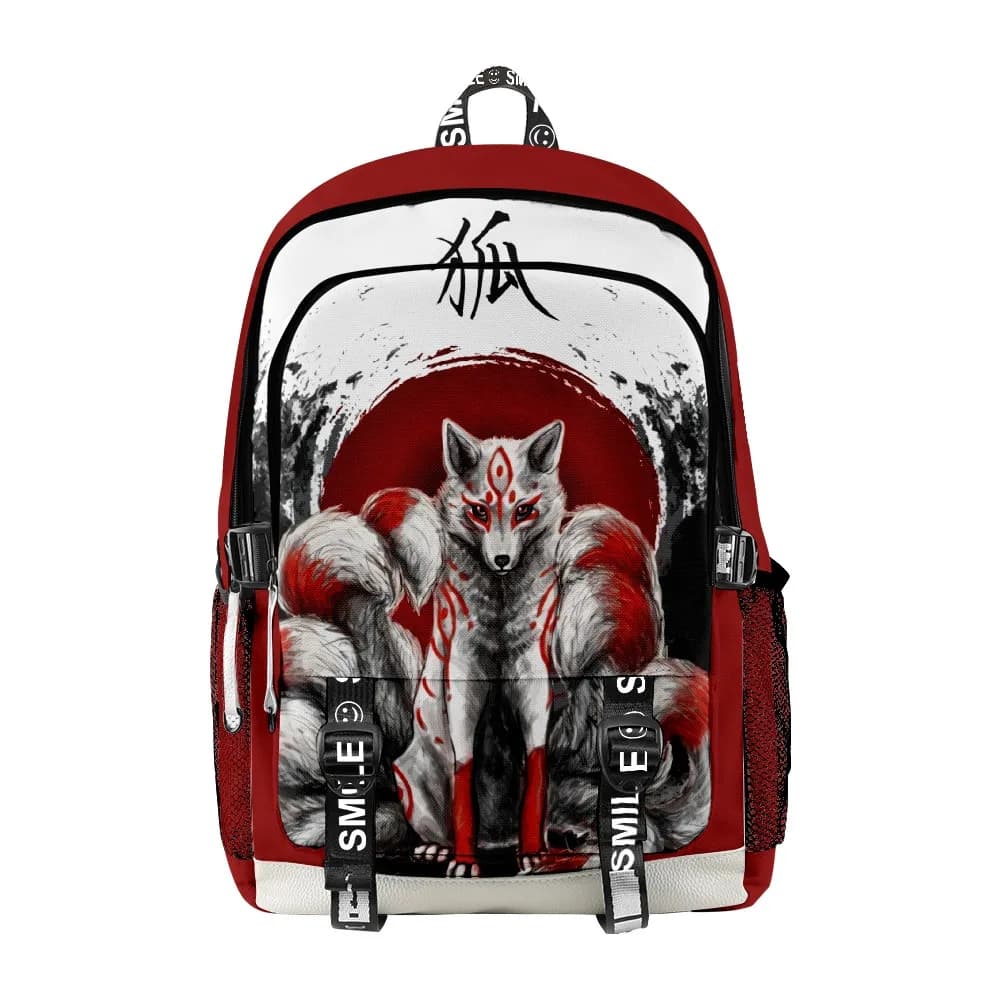 Naruto Rugzak met Rode en Witte Fox Design