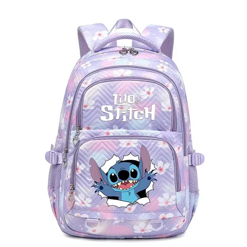Stitch rugzak pastel paars en roze