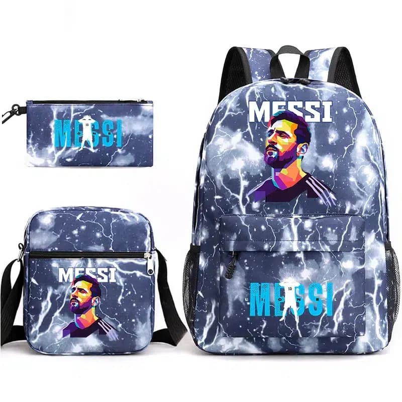 Schoolset Blauw met Portret Voetbalicoon