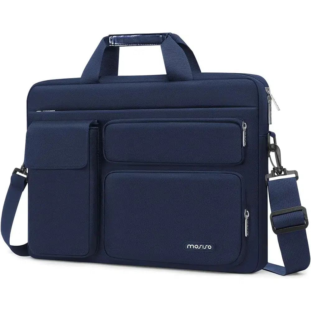 Laptoptas met Schouderriem en Voorvakken (Model: Navy, Maat: 33.02 cm)