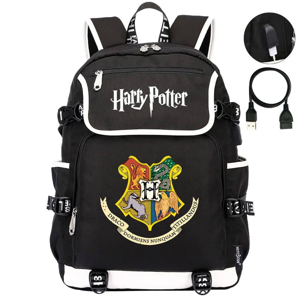 Harry Potter Rugzak Zwart met Poudlard Logo