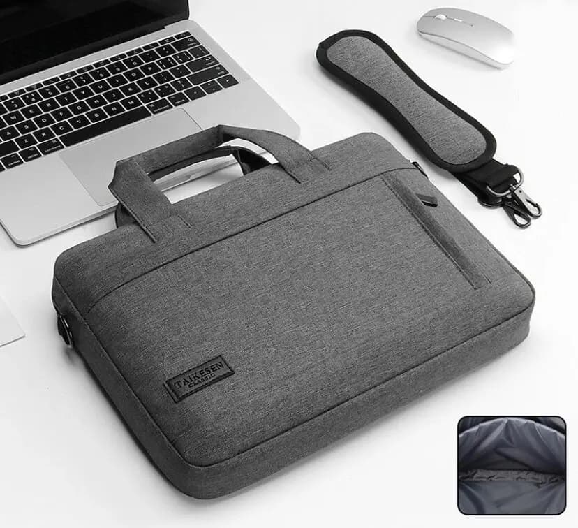 Laptoptas Minimalistisch Zwart of Grijs (Taille: 15 Inch, Kleur: Grijs)